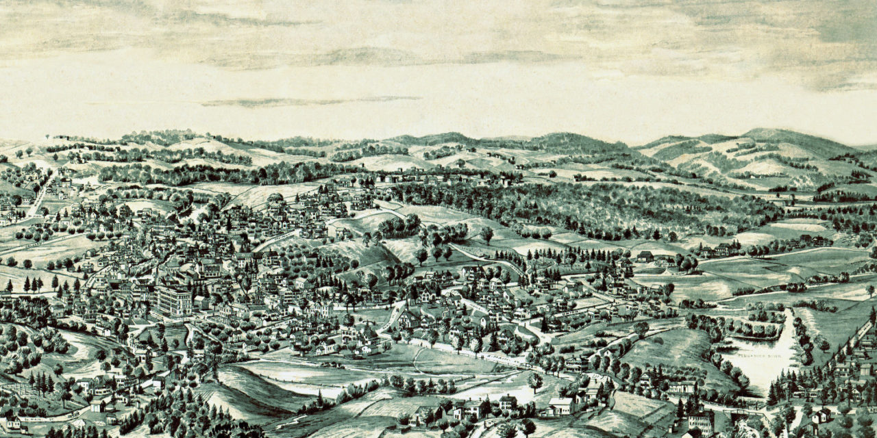 Beautiful bird’s eye view of Terryville, Connecticut from 1894