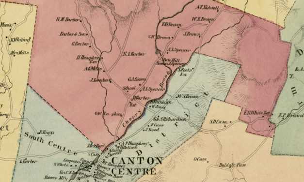 Beautifully restored map of Canton, CT from 1869